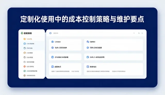 定制化管理系统使用中的成本控制策略与维护要点